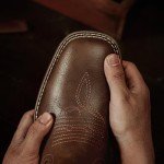 Men's Square Toe Cowboy Boots with Flag Print