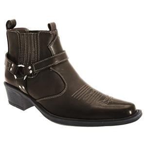 Men's Brass Tan Ankle Harness Cowboy Boots