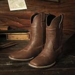 Men's Square Toe Faux Leather Cowboy Boots