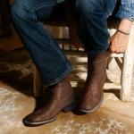 Men's Square Toe Faux Leather Cowboy Boots