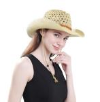 Shapeable Wide Brim Cowboy Straw Hat