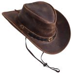 Men's and Women's Leather Outback Cowboy Hat