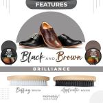 Traditional Leather Cowboy Boot Brush Set