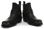 Grinders Eagle Cowboy Biker Boots, Black, Size 43