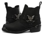 Grinders Eagle Cowboy Biker Boots, Black, Size 43