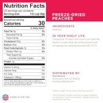 Nutristore Freeze-Dried Peaches | Emergency Food Supply