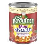 Chef Boyardee ABC's & 123's Meatball Meal, 15 Oz