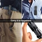 LETMY Tactical Mini Flashlight with Belt Clip (2 Pack)