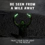 12 Ultra Bright Emergency Glow Sticks - Green