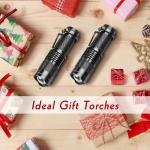 LETMY Tactical Mini Flashlight with Belt Clip (2 Pack)