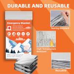 6 Pack Emergency Mylar Thermal Survival Blankets