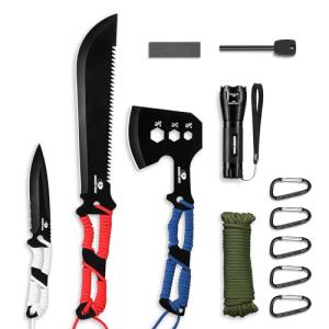 Mossy Oak Hatchet and Machete Set with Sheath