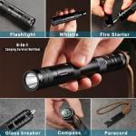 9-in-1 Camping Survival Kit with Flashlight and More