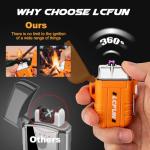 2 Pack Waterproof Windproof Dual Arc Plasma Lighters