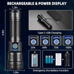 Super Bright Rechargeable Tactical Flashlight, 990000LM