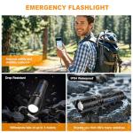 High Lumens Rechargeable Tactical Flashlight for Camping