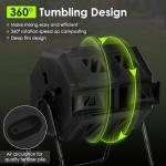 Outdoor Dual Chamber Compost Bin - Black