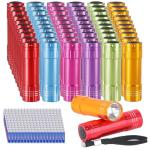 60 Pack Mini LED Flashlights for Kids and Emergencies