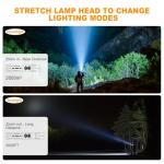 Super Bright Rechargeable Tactical Flashlight - 50000LM