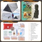 250-Piece Survival Kit with Tactical Gear & Tent