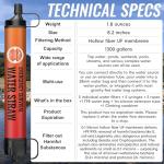 Lormandy Personal Straw Water Filter for Emergencies