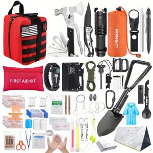 252-Piece Survival Gear Kit with Molle Bag