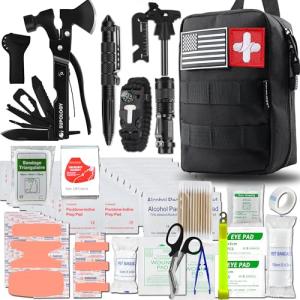 Men's Emergency Survival Gear: Multi-Tool Kit, Raincoat Pen