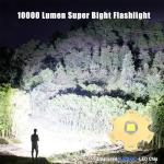 Goreit Rechargeable Flashlight: 200000 Lumens, IP67 Waterproof