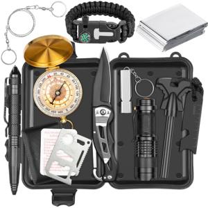 Alritz 12-in-1 Emergency Survival Kit for Outdoors