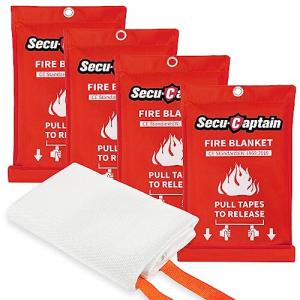 Emergency Fire Blanket 4-Pack for Home & Safety