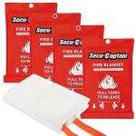 Emergency Fire Blanket 4-Pack for Home & Safety