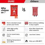 Emergency Fire Blanket 4-Pack for Home & Safety