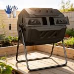 Large Dual Chamber Tumbling Composter - BPA Free