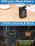 Bluetooth Shortwave Radio with Solar, Hand Crank & NOAA