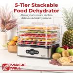 Magic Mill Food Dehydrator | Stainless Steel Jerky Dryer