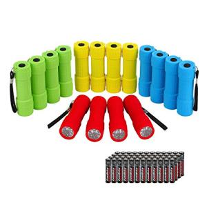 16-Pack Mini LED Flashlight Set with Batteries