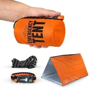 Lightweight 2-Person Survival Tent with Paracord Bracelets