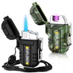 2-Pack Waterproof Windproof Dual Arc Lighters
