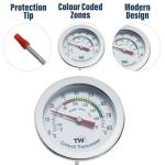Stainless Steel Compost Thermometer - Dial & Probe