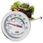 Stainless Steel Compost Thermometer - Dial & Probe