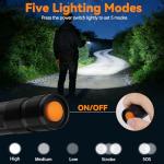 2 Tactical Flashlights - 5 Modes, 3000 Lumens