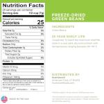 Freeze Dried Green Beans | Shelf-Stable Vegetable Snack