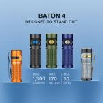 OLIGHT Baton4 Rechargeable LED EDC Flashlight