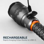 NEBO 12000 Rechargeable Waterproof Flashlight with Zoom