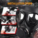 AMZYXUAN Gas Masks- Tactical Full Face Respirator