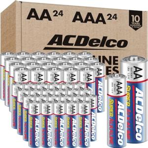 ACDelco 48-Pack AA and AAA Batteries: 10-Year Shelf Life
