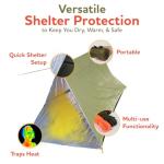 Mylar Emergency Tent for 2 - Waterproof & Ultralight