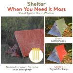 Mylar Emergency Tent for 2 - Waterproof & Ultralight