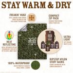 Giant Emergency Blankets 4-Pack with Storage and Carabiner