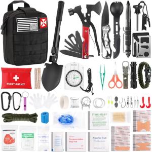 248PCS Survival First Aid Kit, Tactical Gear, MOLLE Pouch